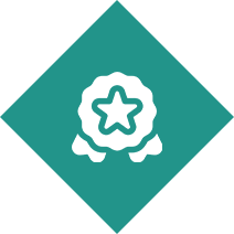 Here's an alt tag for the image: `Award badge with star`